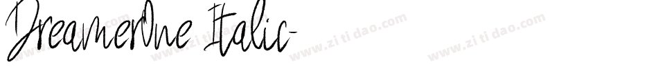 DreamerOne Italic字体转换